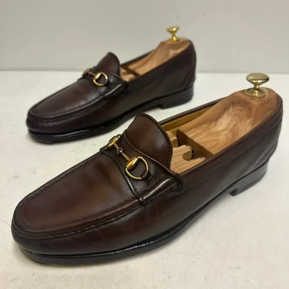 NEW HEELS Alden H466 Dark Brown Calfskin Horse Bit Loafer Made in USA 10 D